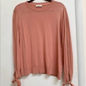 Marks and Spencer Blush Pink Long Sleeved Sweater with Wrist Ties
